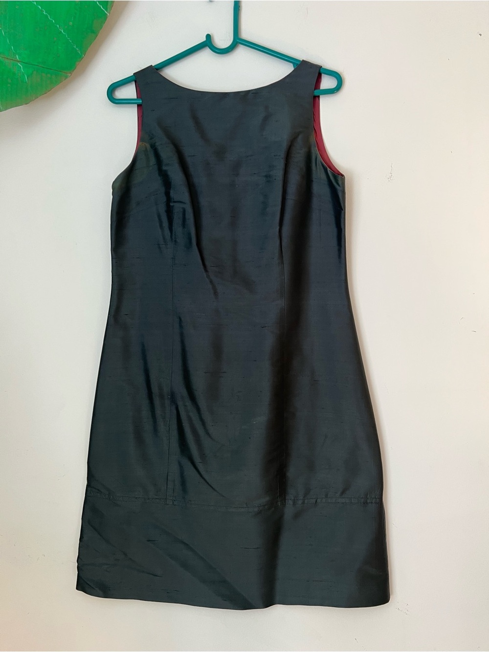 Trio New York Black Sheath Dress with Burgundy Trim